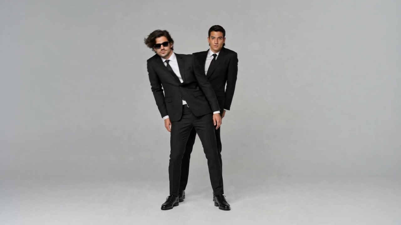 Black suits · Dance with music
